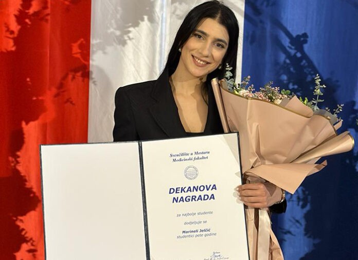 Čapljinka Marinela Jelčić nagrađena Dekanovom nagrdom