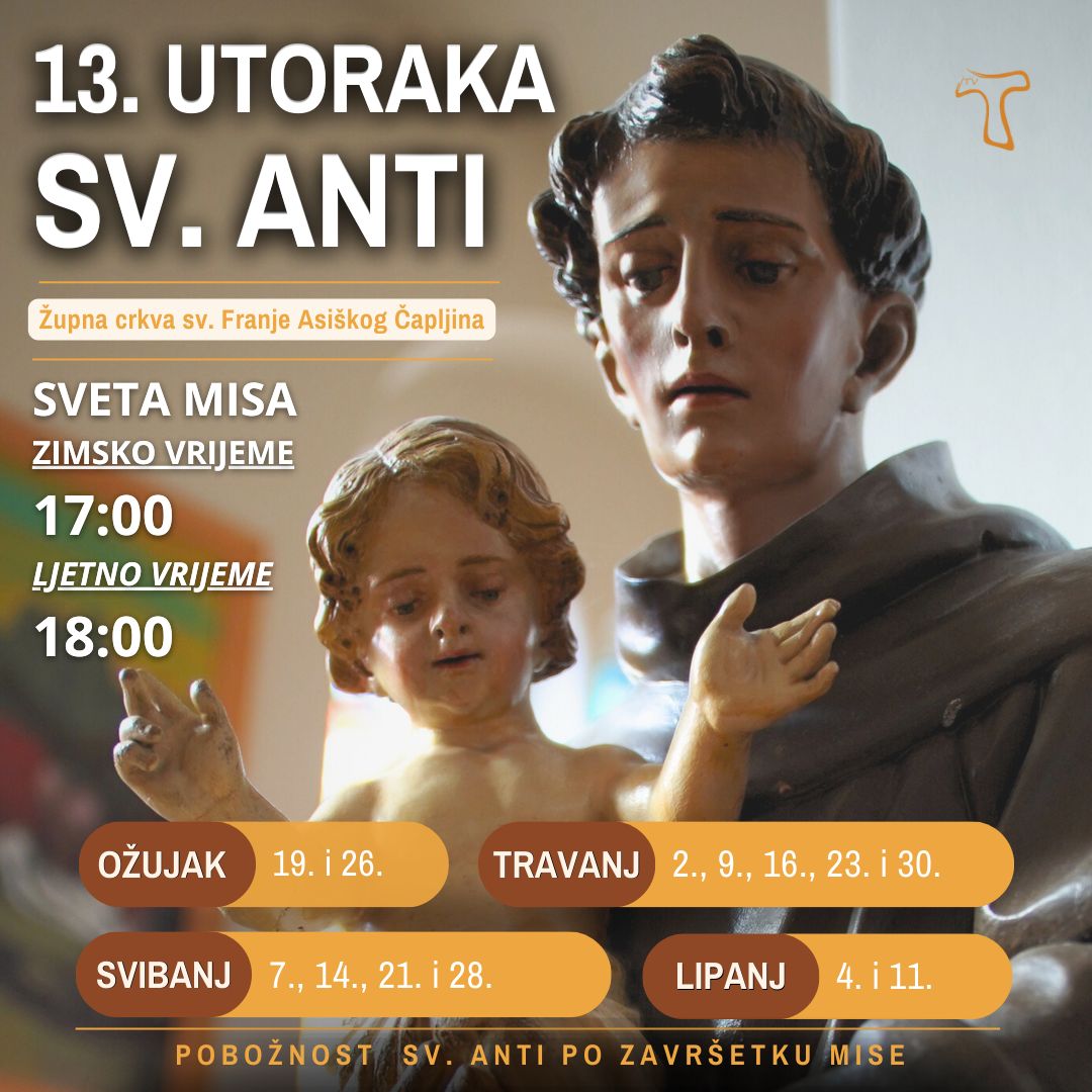 Pobožnost trinaest utoraka svetom Anti u crkvi svetog Franje Asiškog u Čapljini