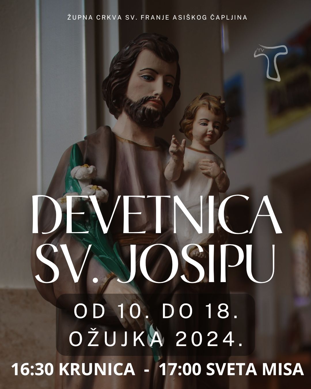 U mjesecu svetog Josipa služit će se devetnica zaštitniku crkve i domovine Hrvatske u crkvi svetog Franje Asiškog u Čapljini